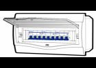 Tủ điện âm tường SINO-Vanlock V4FC 9/12LA, mặt nhựa, đế nhựa chứa 9-12 module